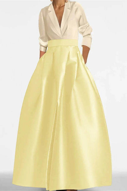 A Line Jewel Neck Long Sleeves Sequin Mother Dresses CM0342