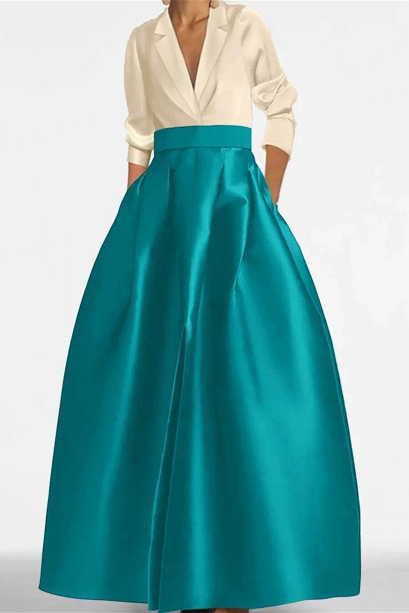 A Line Jewel Neck Long Sleeves Sequin Mother Dresses CM0342