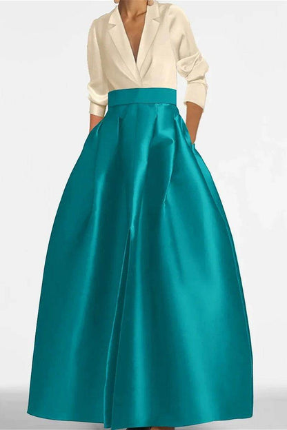 A Line Jewel Neck Long Sleeves Sequin Mother Dresses CM0342