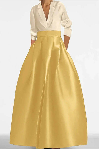 A Line Jewel Neck Long Sleeves Sequin Mother Dresses CM0342