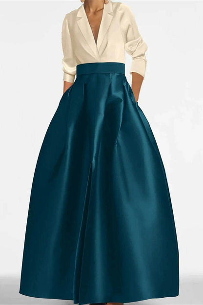 A Line Jewel Neck Long Sleeves Sequin Mother Dresses CM0342