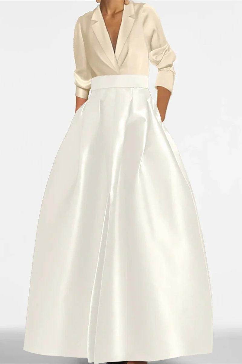 A Line Jewel Neck Long Sleeves Sequin Mother Dresses CM0342
