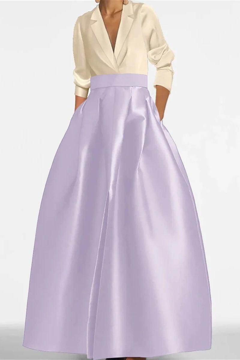 A Line Jewel Neck Long Sleeves Sequin Mother Dresses CM0342