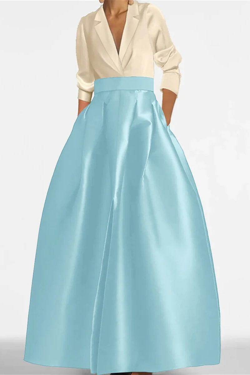 A Line Jewel Neck Long Sleeves Sequin Mother Dresses CM0342
