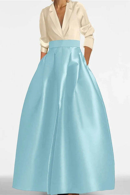 A Line Jewel Neck Long Sleeves Sequin Mother Dresses CM0342