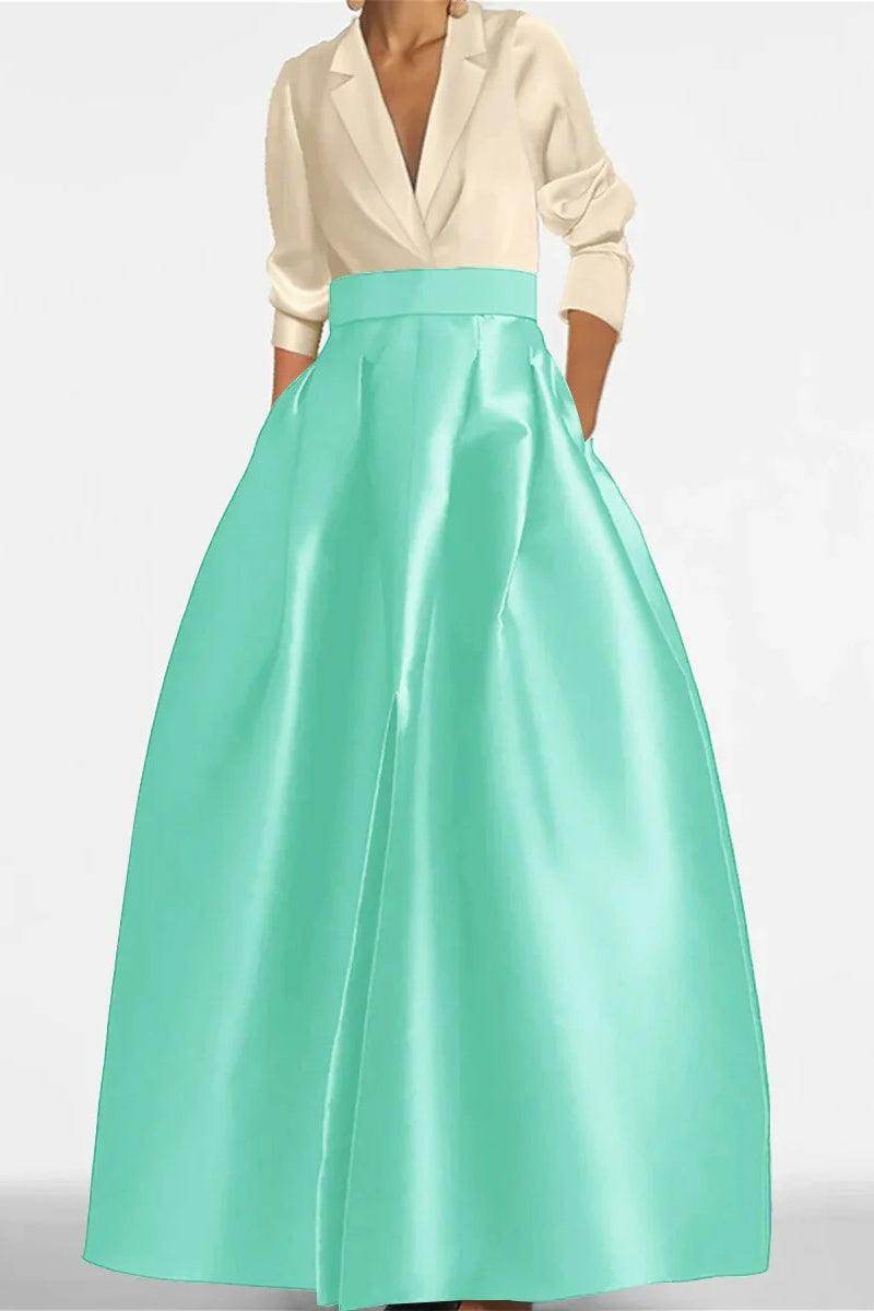 A Line Jewel Neck Long Sleeves Sequin Mother Dresses CM0342