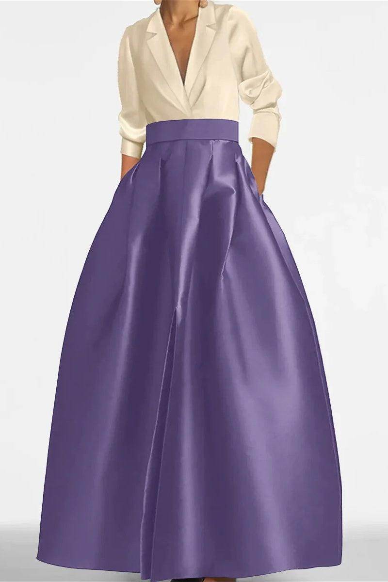 A Line Jewel Neck Long Sleeves Sequin Mother Dresses CM0342