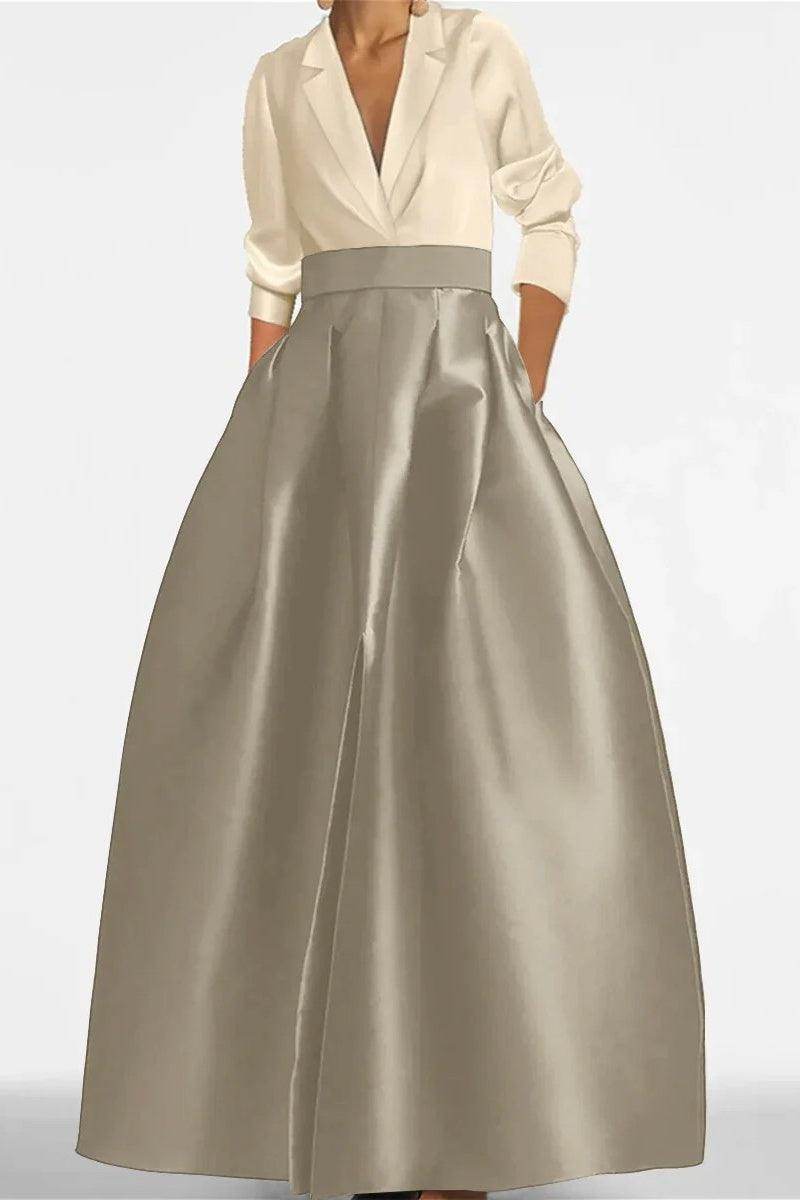 A Line Jewel Neck Long Sleeves Sequin Mother Dresses CM0342