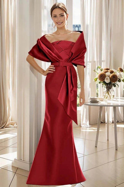 Trumpet 2 Pieces Floor Length Mother of the Bride Dresses CM0370