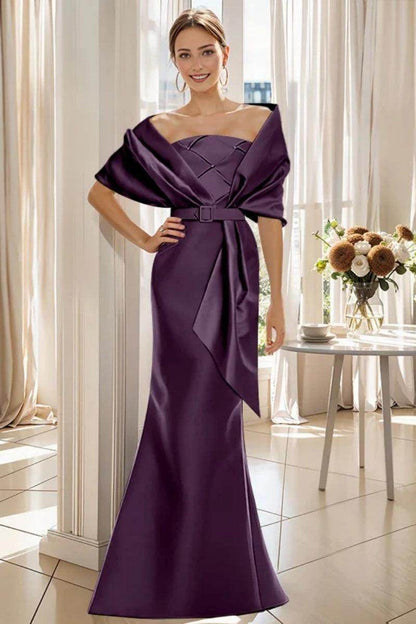 Trumpet 2 Pieces Floor Length Mother of the Bride Dresses CM0370