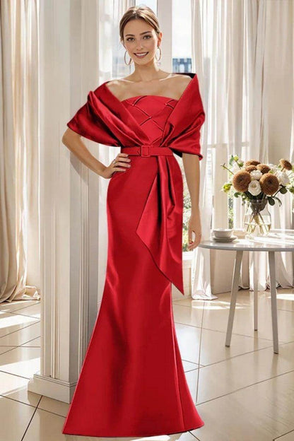 Trumpet 2 Pieces Floor Length Mother of the Bride Dresses CM0370