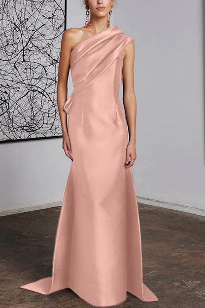 Sheath Column One Shoulder Mother of the Bride Dresses CM0372