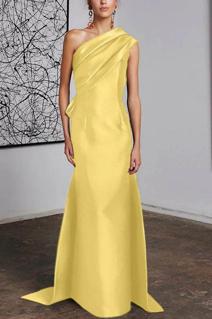 Sheath Column One Shoulder Mother of the Bride Dresses CM0372