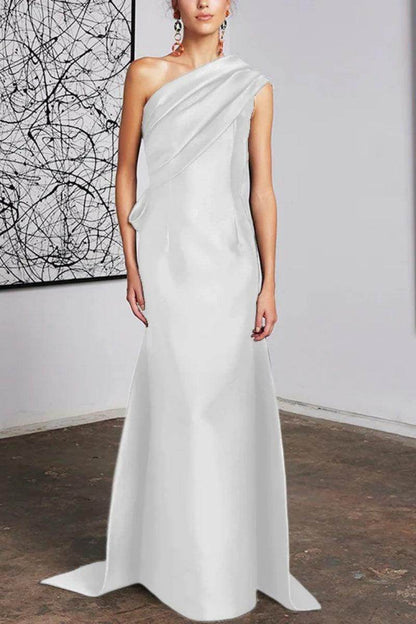 Sheath Column One Shoulder Mother of the Bride Dresses CM0372