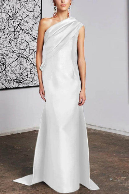 Sheath Column One Shoulder Mother of the Bride Dresses CM0372