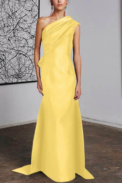 Sheath Column One Shoulder Mother of the Bride Dresses CM0372