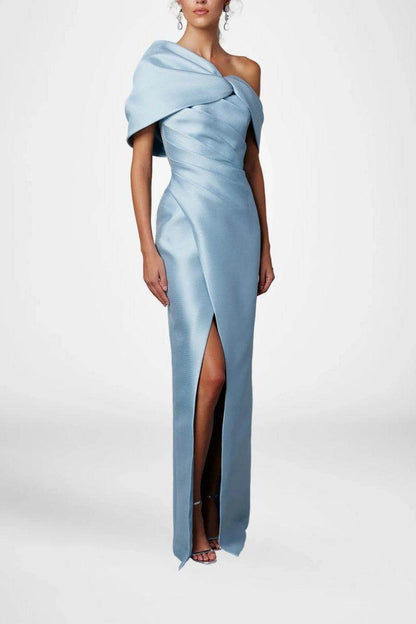 Sheath Column Half Sleeves Floor Length Mother Dresses CM0376