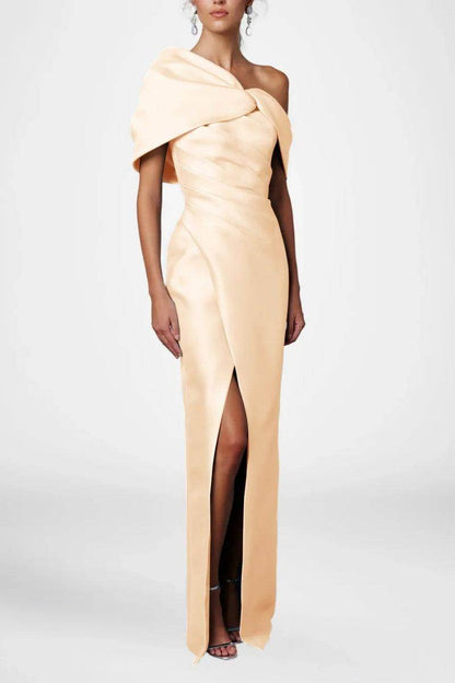 Sheath Column Half Sleeves Floor Length Mother Dresses CM0376