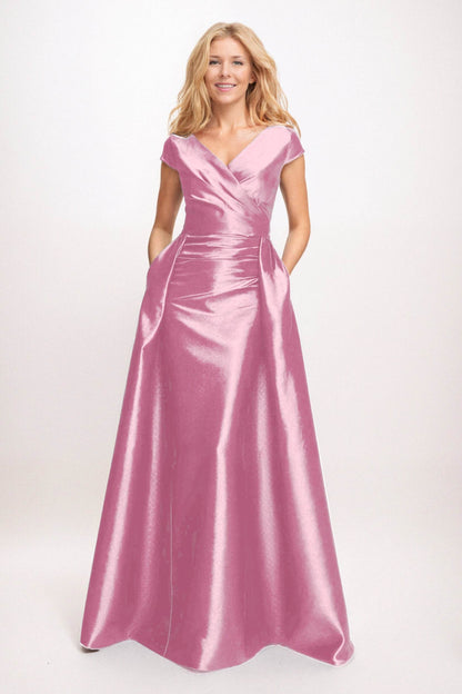 Trumpet-Mermaid Maxi Satin Mother of the Bride Dresses CM0382