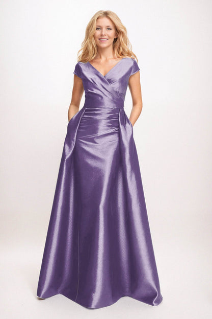Trumpet-Mermaid Maxi Satin Mother of the Bride Dresses CM0382