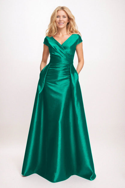 Trumpet-Mermaid Maxi Satin Mother of the Bride Dresses CM0382