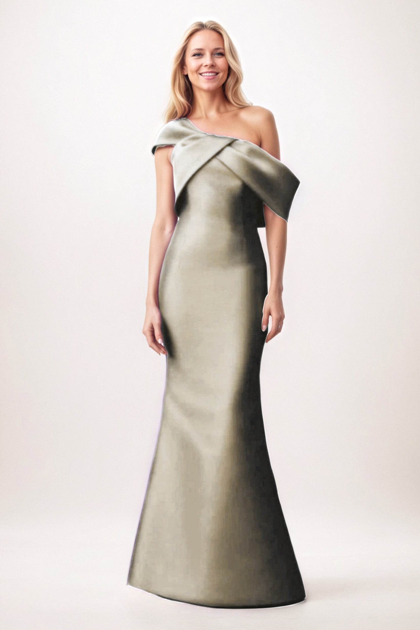 Trumpet-Mermaid Maxi Satin Mother of the Bride Dresses CM0384