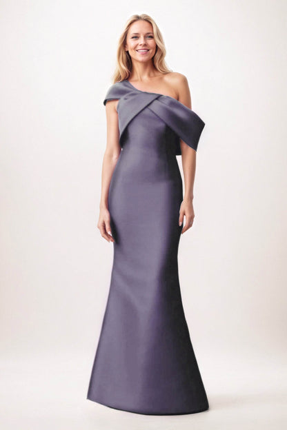Trumpet-Mermaid Maxi Satin Mother of the Bride Dresses CM0384