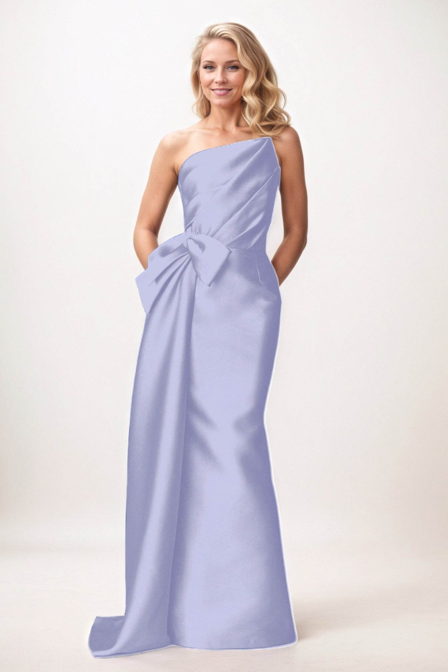 Trumpet-Mermaid Maxi Satin Mother of the Bride Dresses CM0386