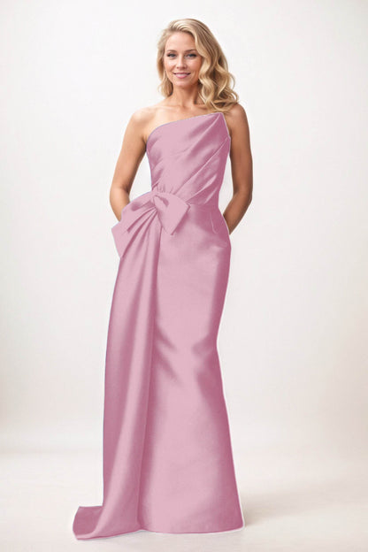 Trumpet-Mermaid Maxi Satin Mother of the Bride Dresses CM0386
