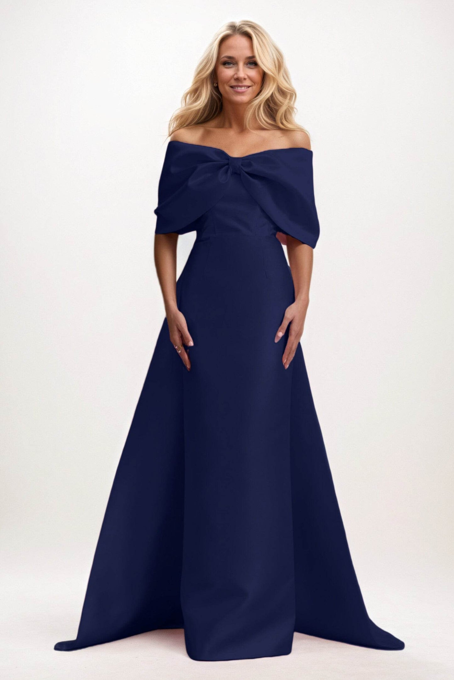 Trumpet-Mermaid Maxi Satin Mother of the Bride Dresses CM0387