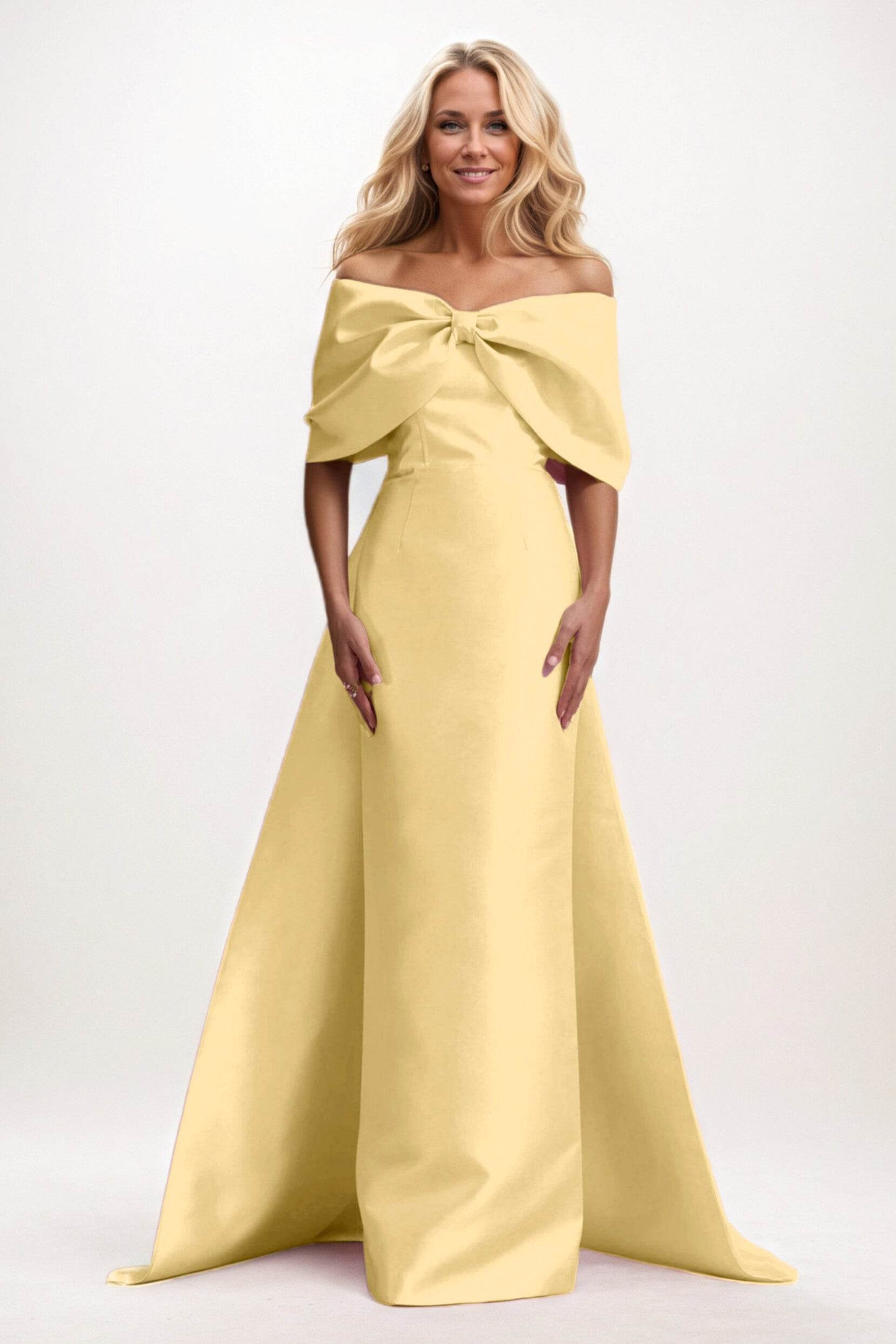 Trumpet-Mermaid Maxi Satin Mother of the Bride Dresses CM0387