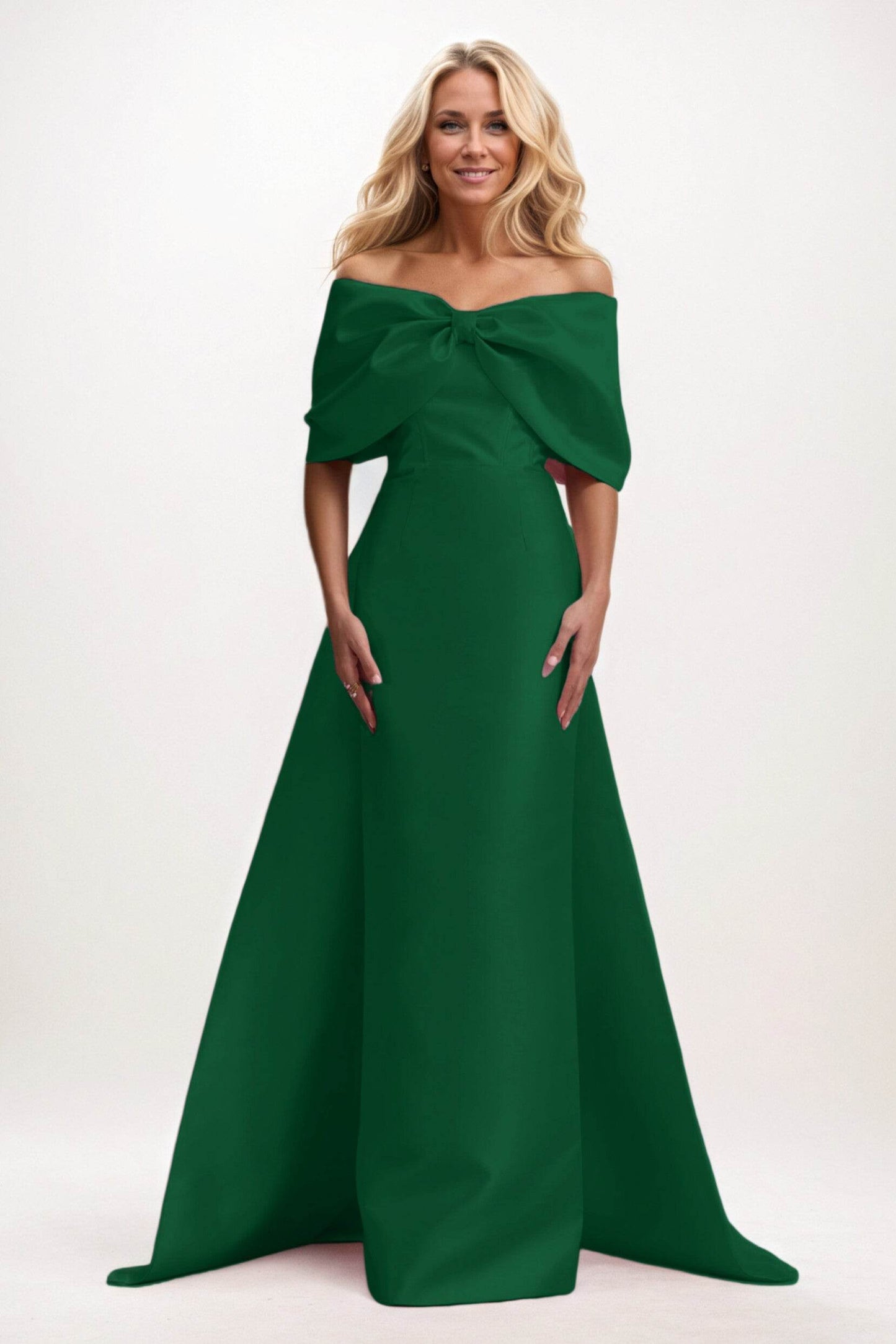 Trumpet-Mermaid Maxi Satin Mother of the Bride Dresses CM0387