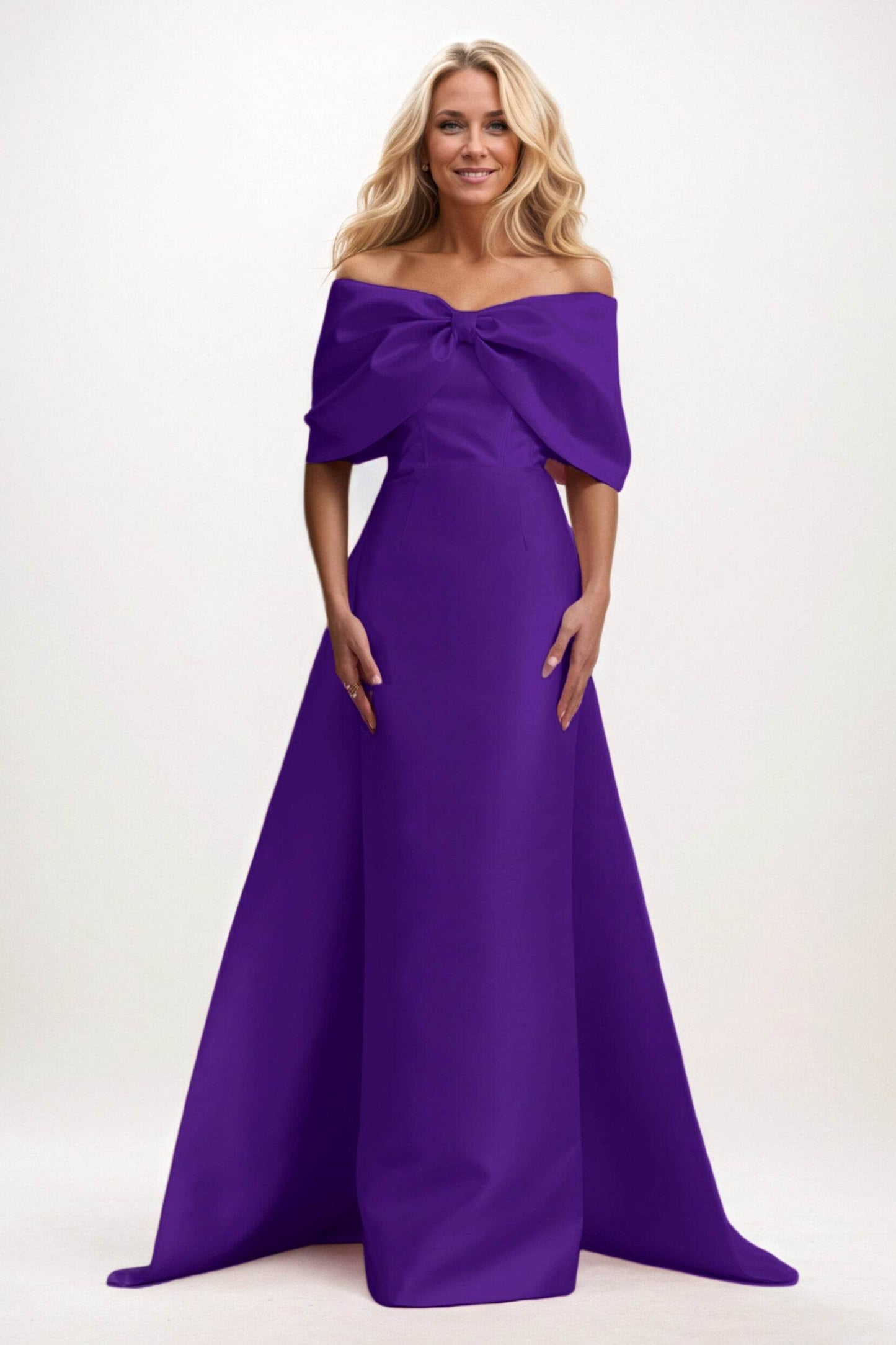 Trumpet-Mermaid Maxi Satin Mother of the Bride Dresses CM0387