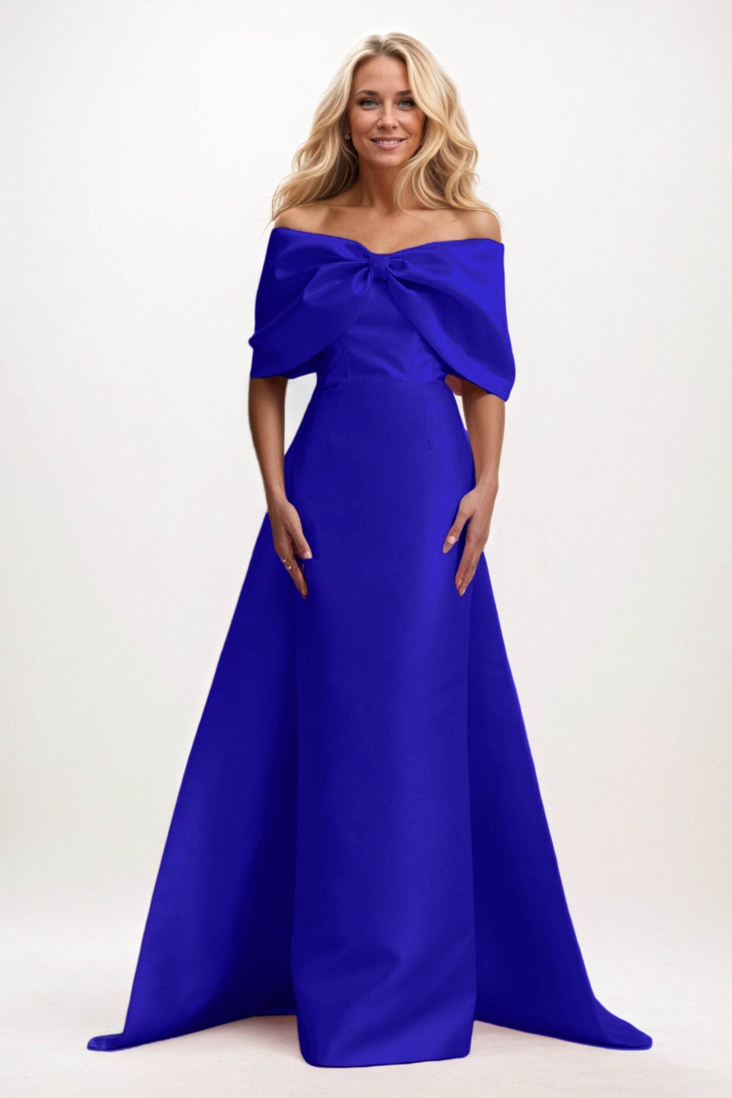 Trumpet-Mermaid Maxi Satin Mother of the Bride Dresses CM0387