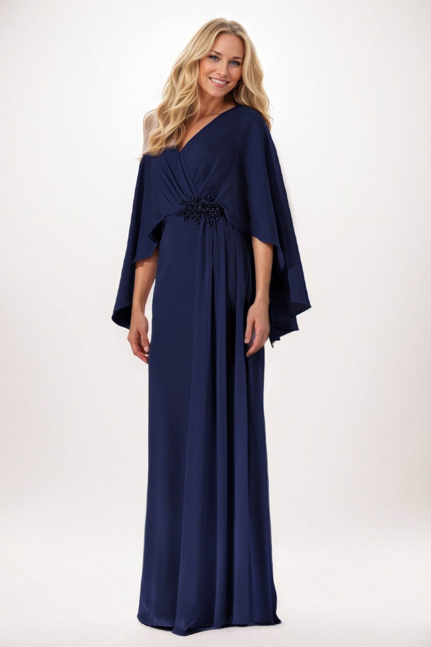 Sheath-Column Maxi Chiffon Mother of the Bride Dresses CM0389