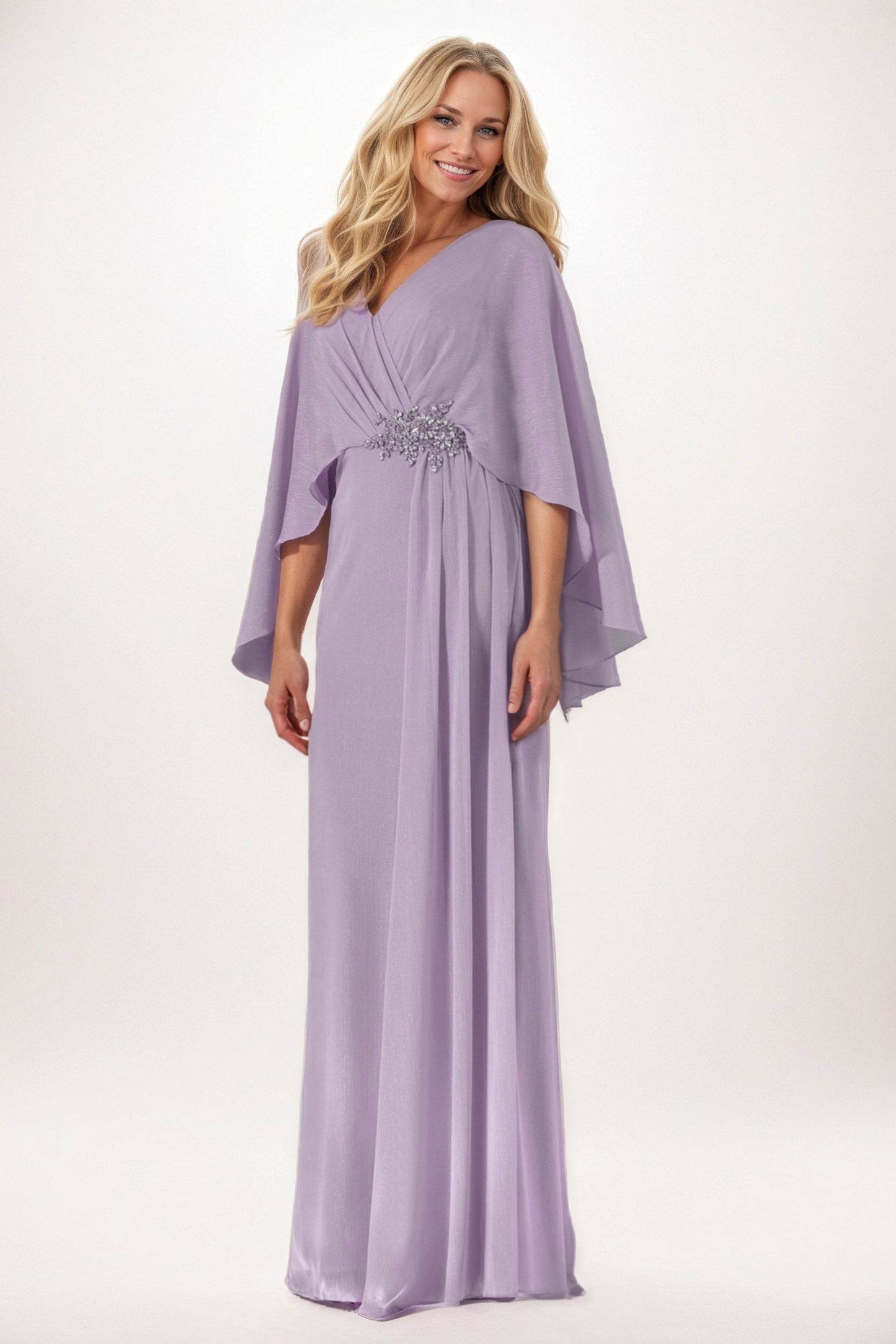 Sheath-Column Maxi Chiffon Mother of the Bride Dresses CM0389