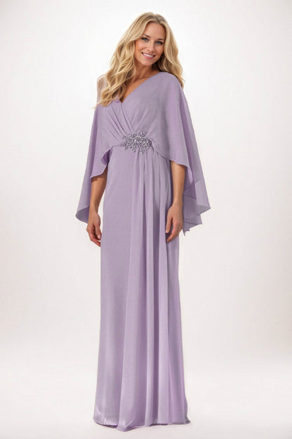 Sheath-Column Maxi Chiffon Mother of the Bride Dresses CM0389