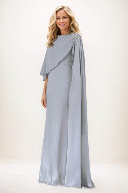 Sheath-Column Maxi Chiffon Mother of the Bride Dresses CM0388