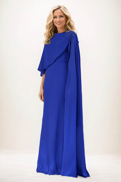 Sheath-Column Maxi Chiffon Mother of the Bride Dresses CM0388