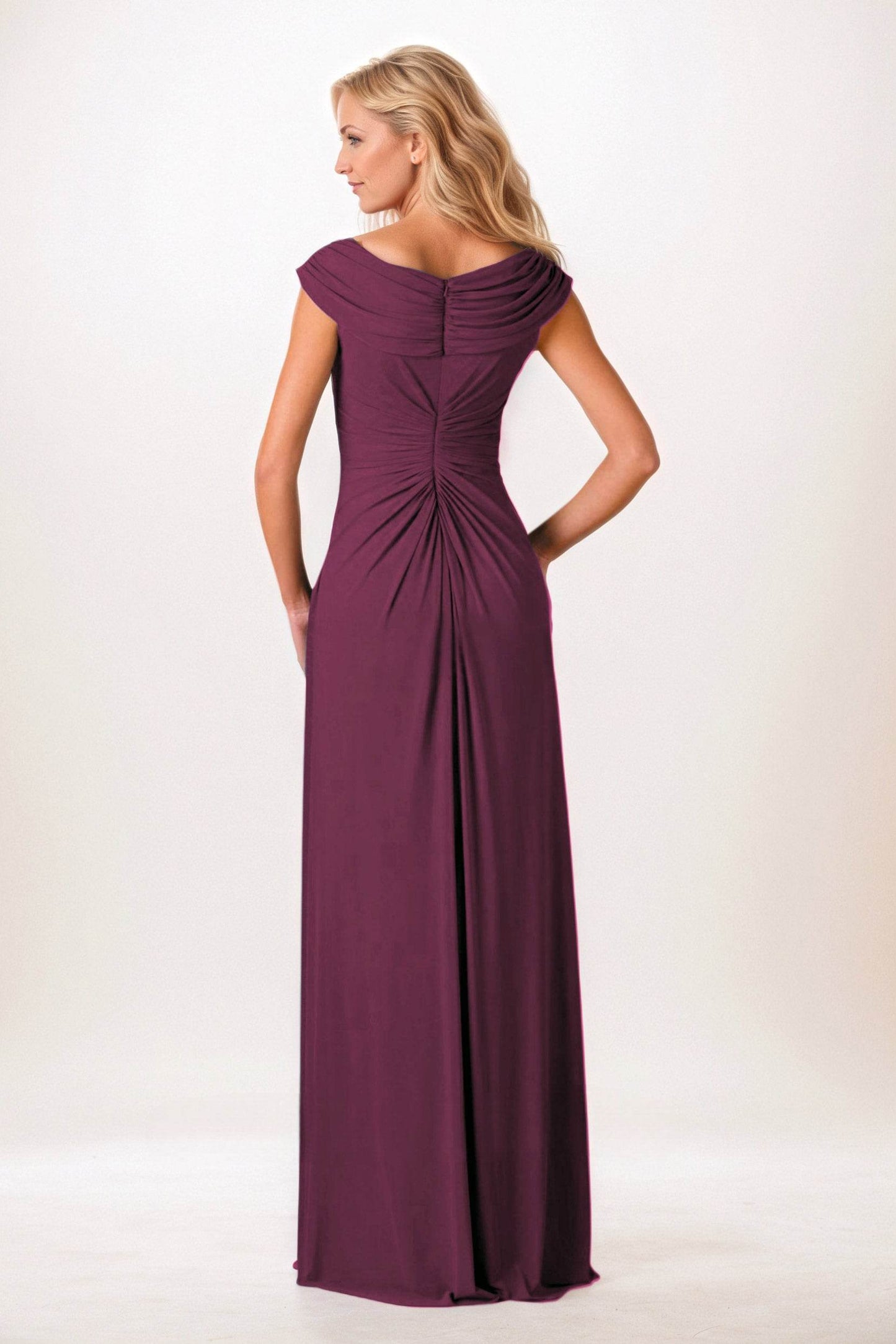 A-Line Maxi Chiffon Mother of the Bride Dresses CM0390