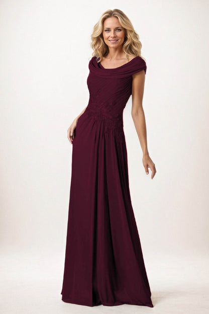 A-Line Maxi Chiffon Mother of the Bride Dresses CM0390