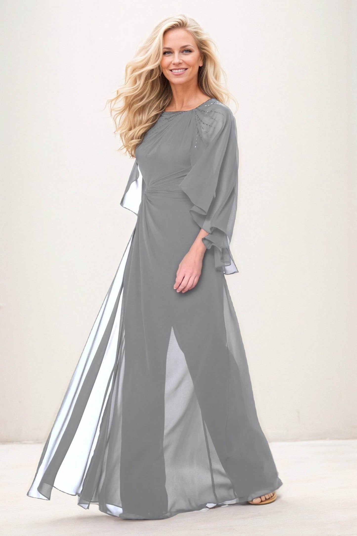 Jumpsuit Maxi Chiffon Mother of the Bride Dresses CM0392
