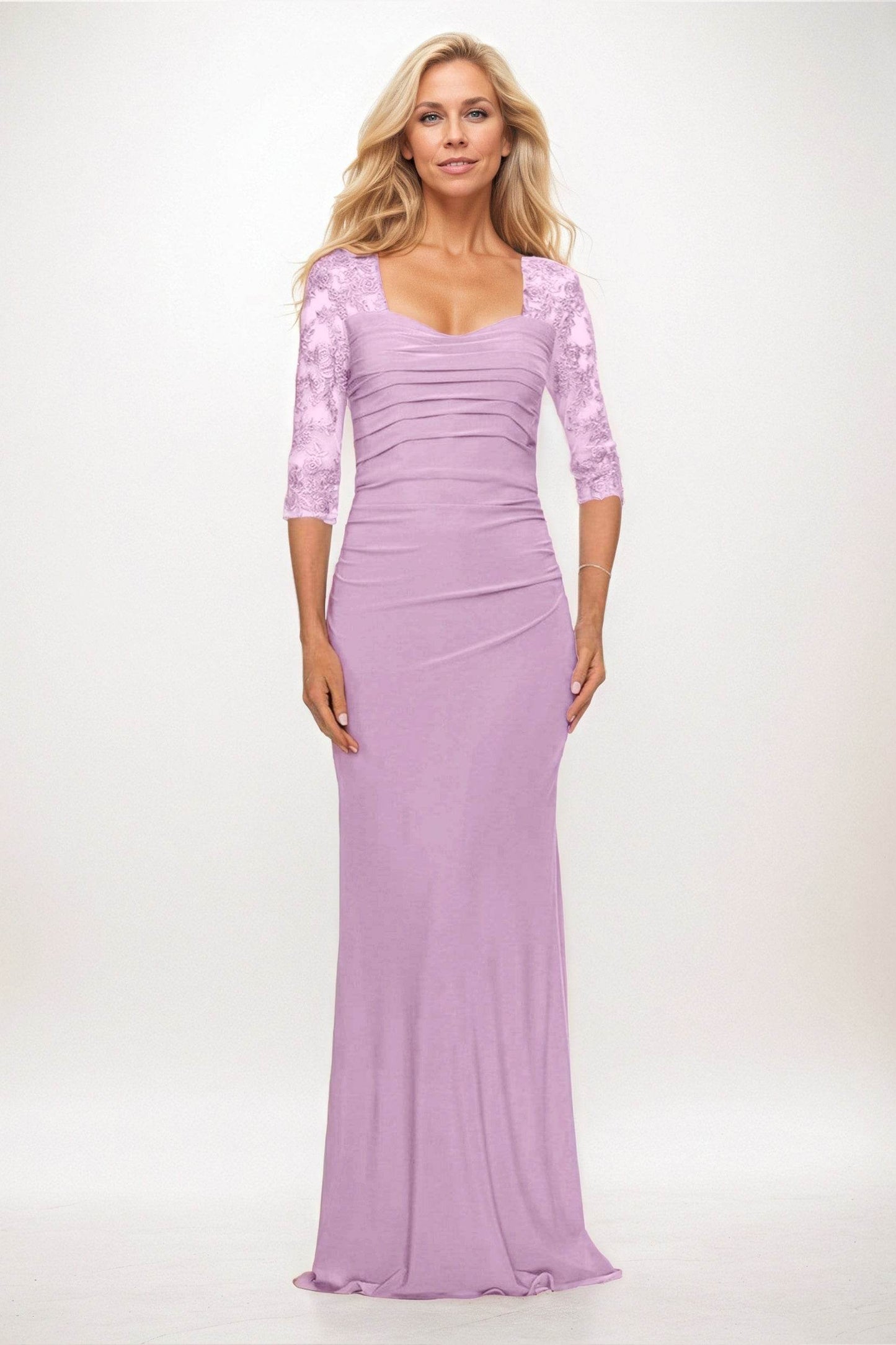 Trumpet-Mermaid Maxi Elastic Cloth Mother of the Bride Dresses CM0395