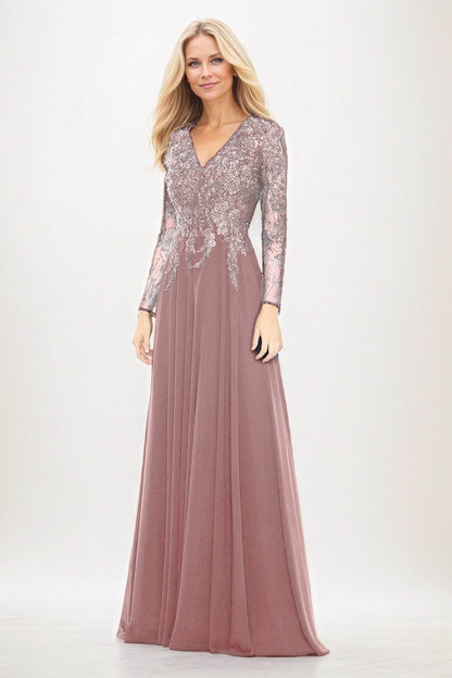 A-Line Maxi Chiffon Mother of the Bride Dresses CM0396