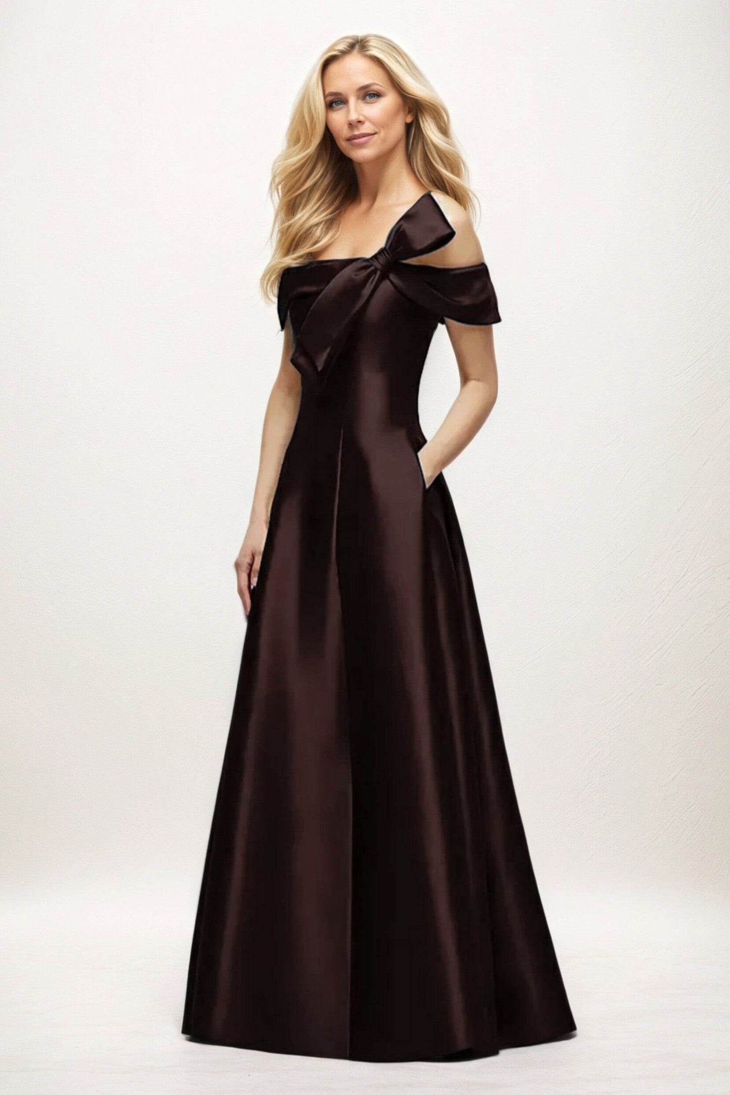 A-Line Maxi Satin Mother of the Bride Dresses CM0397