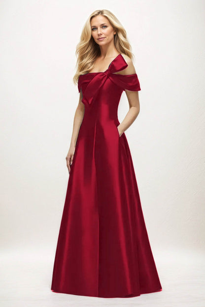 A-Line Maxi Satin Mother of the Bride Dresses CM0397