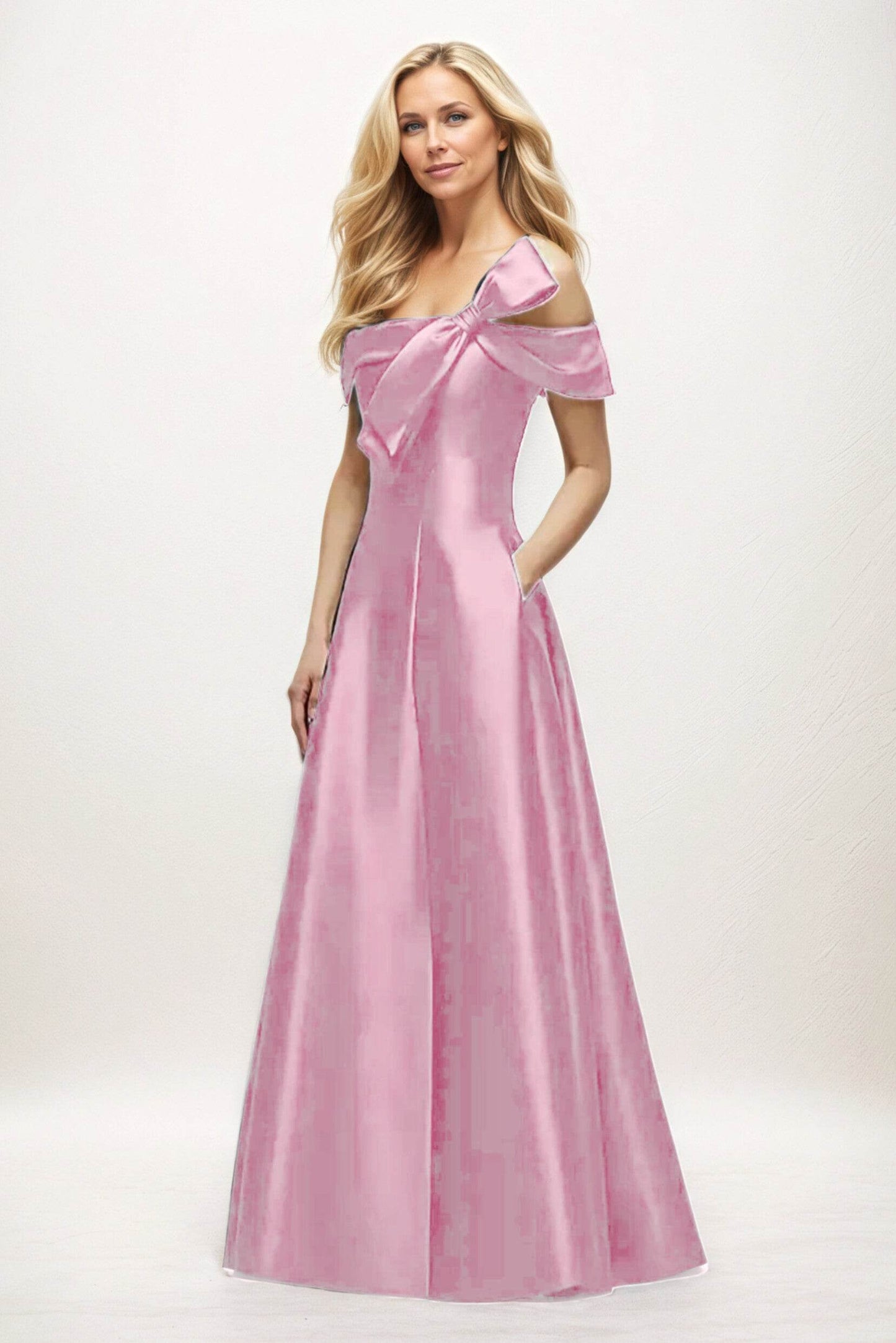 A-Line Maxi Satin Mother of the Bride Dresses CM0397