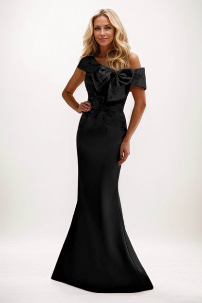 Trumpet-Mermaid Maxi Satin Mother of the Bride Dresses CM0398