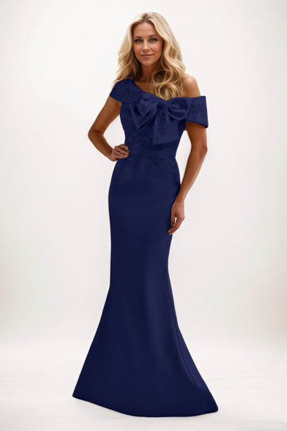 Trumpet-Mermaid Maxi Satin Mother of the Bride Dresses CM0398