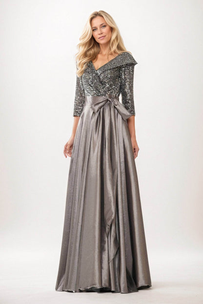 A-Line Maxi Sequined Mother of the Bride Dresses CM0399